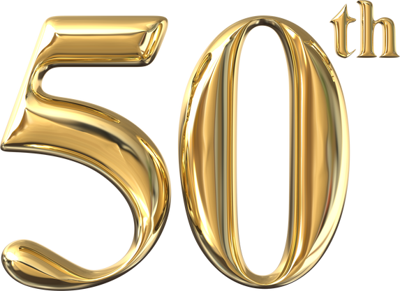 50th anniversary gold 3d render